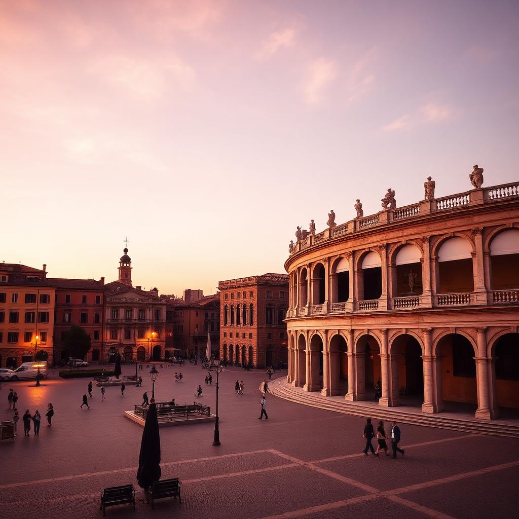 Vista de Verona ao entardecer